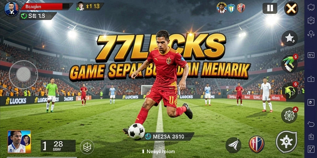 Tampilan gameplay seru di 77LUCKS saat bertanding.