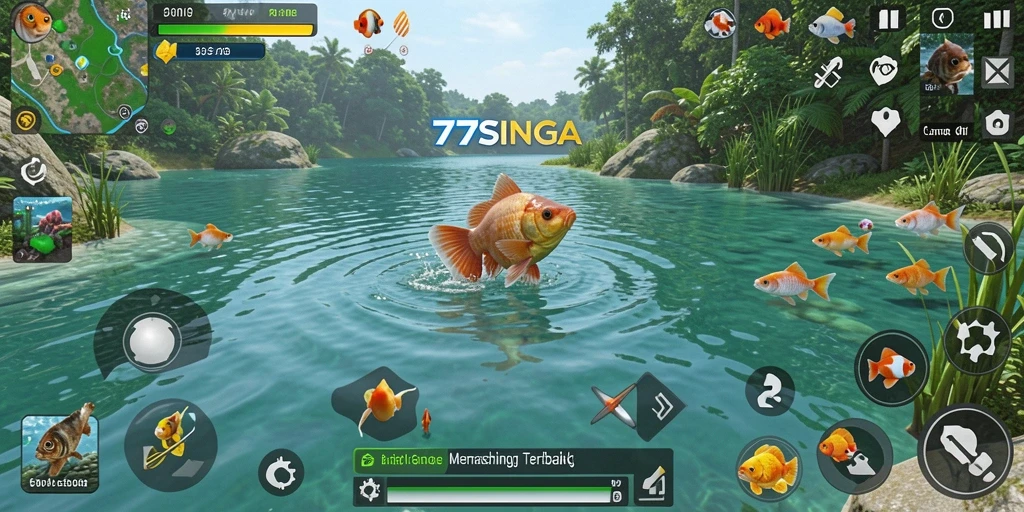 Tampilan gameplay 77SINGA yang menarik dengan pengalaman memancing yang realistis.