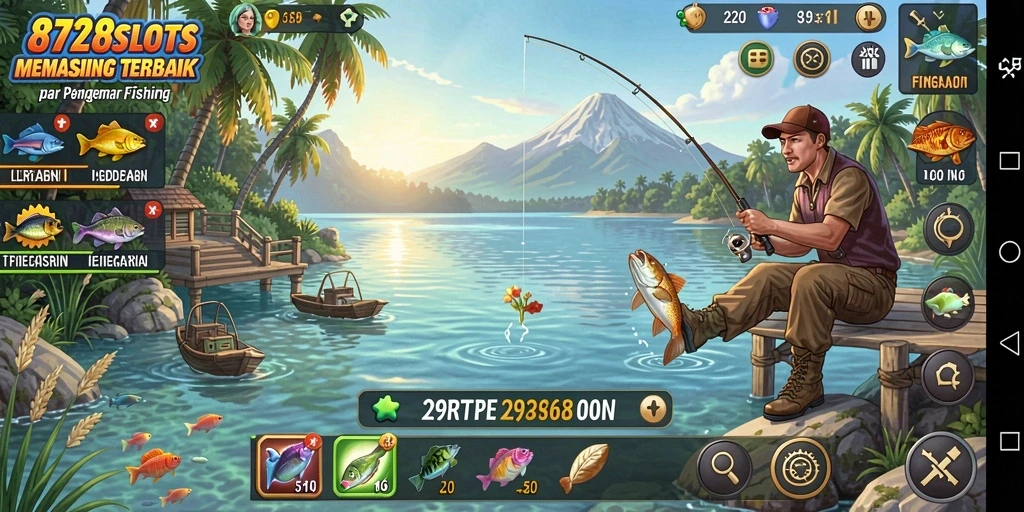 Gameplay dari 8728SLOTS dengan aksi memancing yang seru dan grafis menawan.