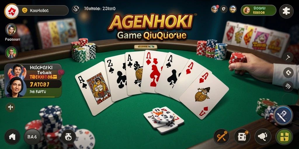 Gameplay menarik <strong>AGENHOKI</strong> dengan kartu yang cantik.