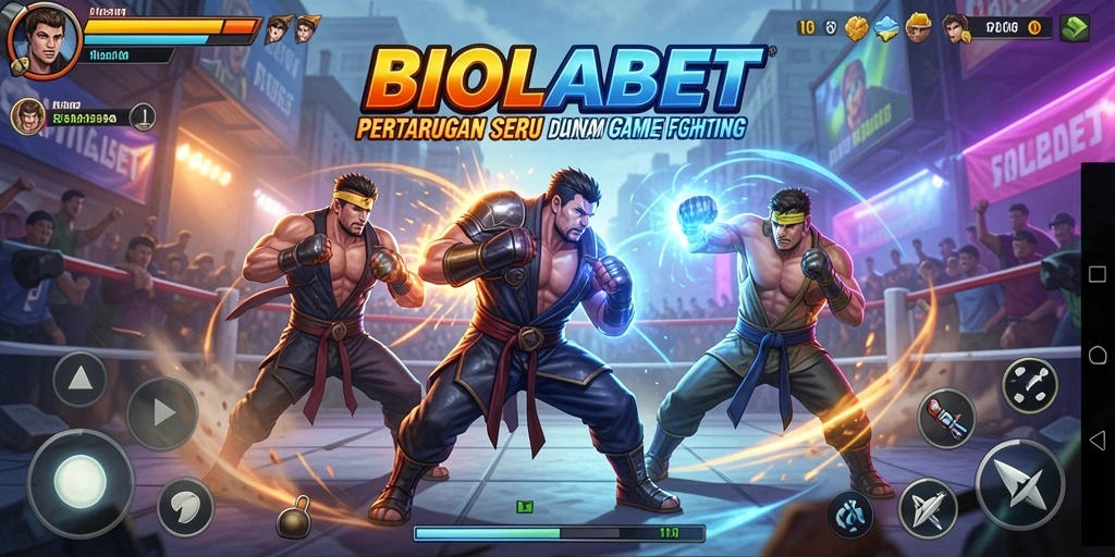 Screenshot utama BIOLABET menampilkan aksi pertarungan yang mendebarkan.