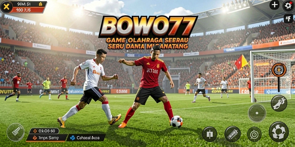Tangkapan layar utama BOWO77 dengan aksi olahraga yang mendebarkan.