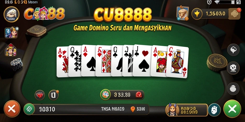 Tampilan gameplay CU888 yang menyenangkan dalam permainan Domino.