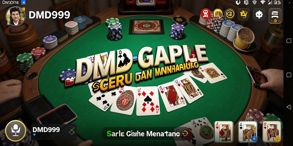 Tampilan screenshot DMD999 menampilkan serunya gameplay Gaple.