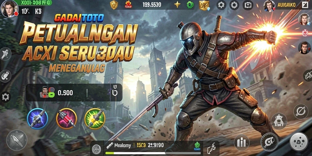 Tampilan gameplay mendebarkan dari GADAITOTO dengan aksi intens.