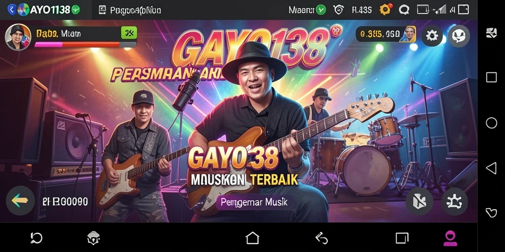Tampilan gameplay GAYO138 yang menarik dengan interaksi musik.
