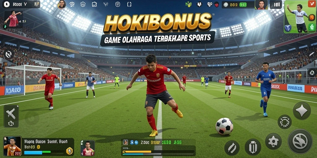 Tampilan gameplay <strong>HOKIBONUS</strong> yang seru dan mendebarkan di arena olahraga.