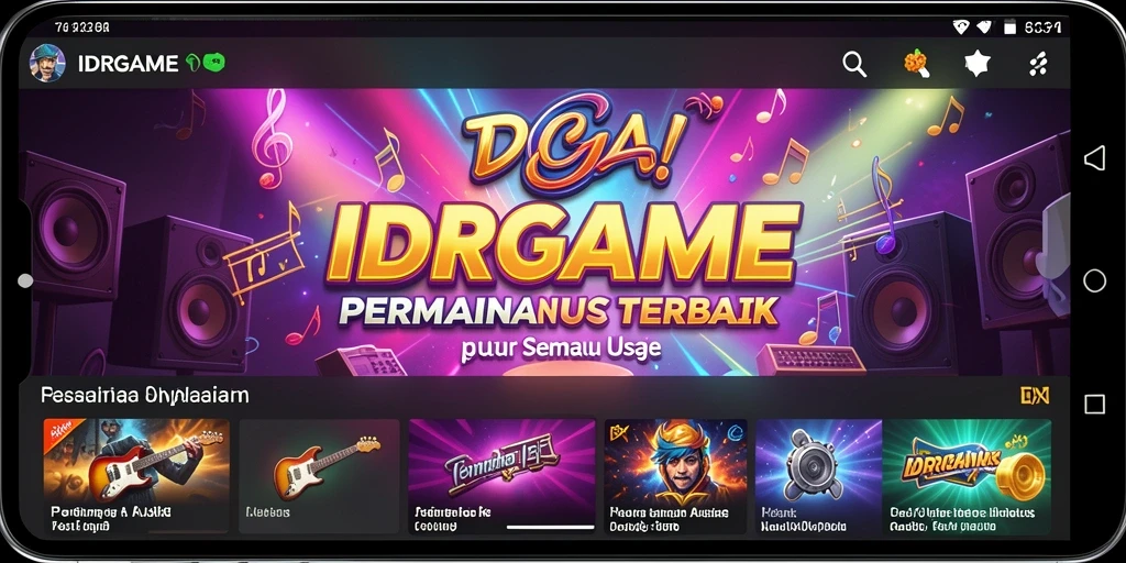 Tampilan gameplay musik yang menarik di IDRGAME.