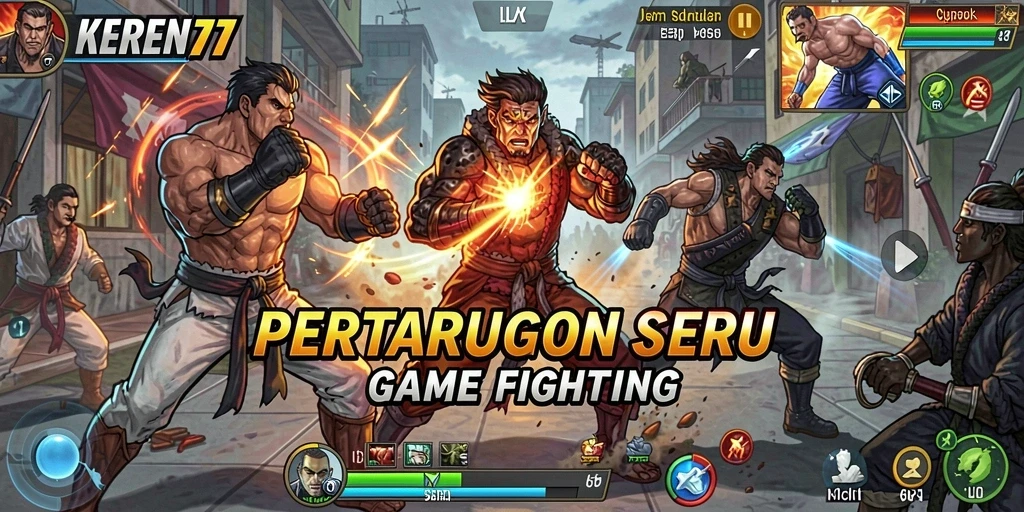 Menampilkan aksi pertarungan seru dengan grafis yang menakjubkan dalam KEREN77.