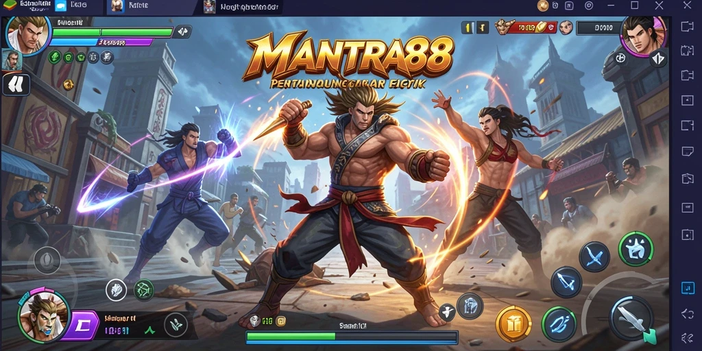 Tampilan gameplay dinamis dan grafis memukau di MANTRA88.