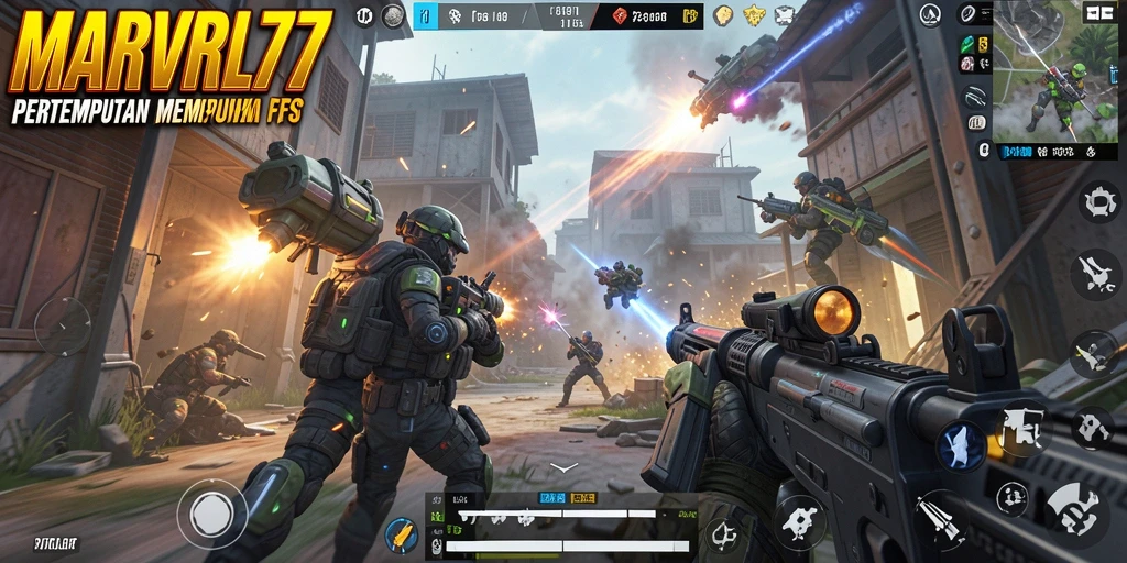 Tampilan gameplay menegangkan dari MARVRL77 dalam aksi FPS.