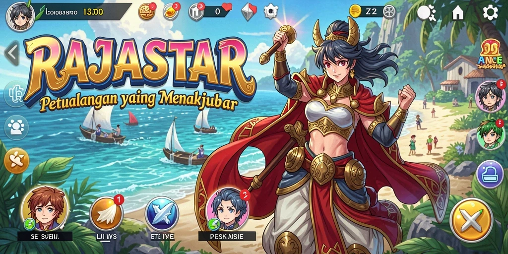 Tampilan gameplay yang seru dan menarik di RAJASTAR.