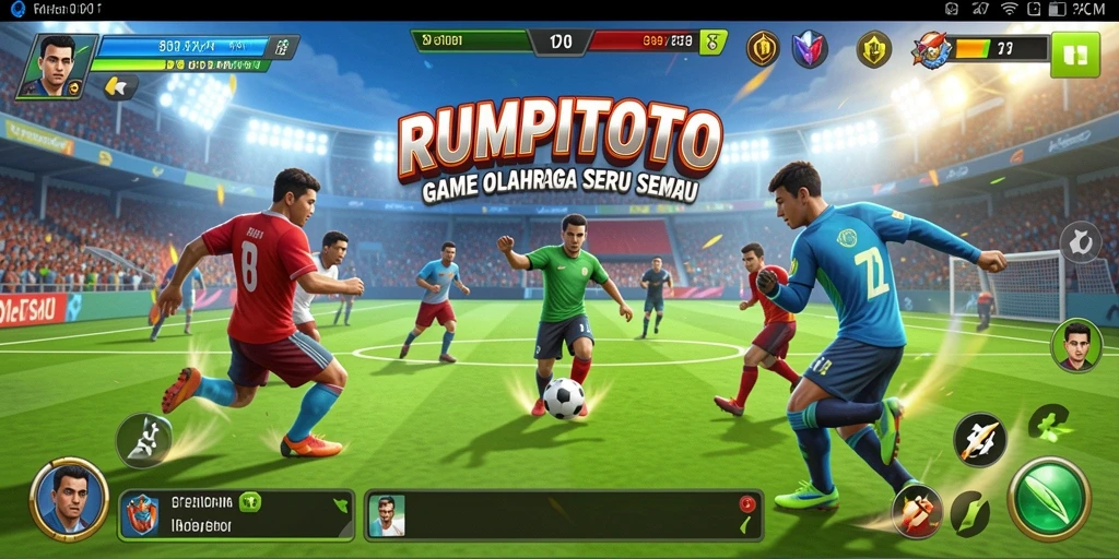Screenshot gameplay RUMPITOTO menampilkan aksi olahraga yang mendebarkan.