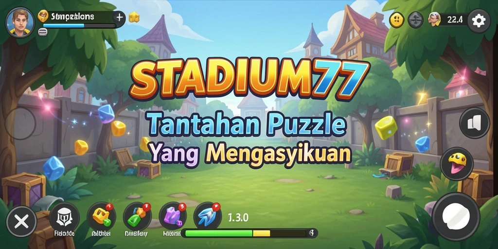 Menggambarkan gameplay menarik dari STADIUM77 dalam menyelesaikan puzzle.