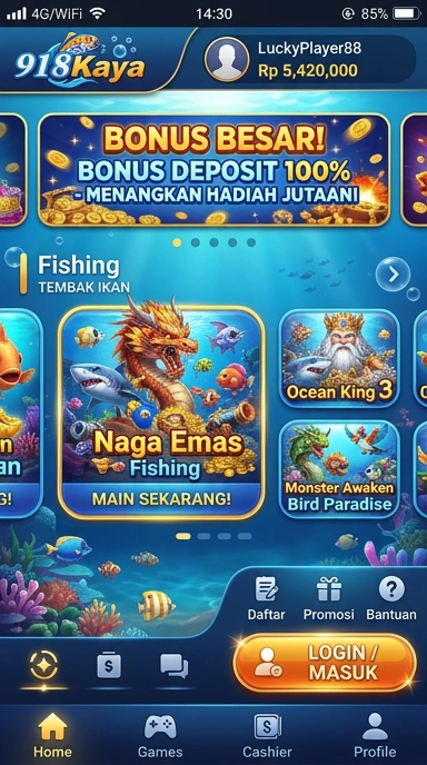 Tampilan daftar aplikasi populer di 918kaya untuk pengguna.